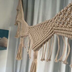 Handcrafted Beige Macrame Wall Hanging